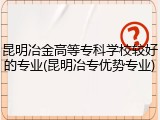 昆明冶金高等专科学校较好的专业(昆明冶专优势专业)