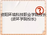 资阳环境科技职业学院校长(资环学院校长)