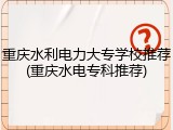 重庆水利电力大专学校推荐(重庆水电专科推荐)