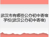 武汉市有哪些公办初中寄宿学校(武汉公办初中寄宿)