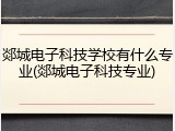 郯城电子科技学校有什么专业(郯城电子科技专业)