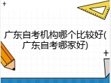 广东自考机构哪个比较好(广东自考哪家好)