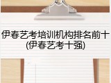 伊春艺考培训机构排名前十(伊春艺考十强)