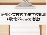 德州公立技校少年学校地址(德州少年技校地址)