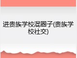 进贵族学校混圈子(贵族学校社交)