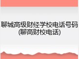 聊城高级财经学校电话号码(聊高财校电话)
