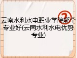 云南水利水电职业学院哪个专业好(云南水利水电优势专业)