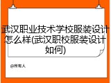 武汉职业技术学校服装设计怎么样(武汉职校服装设计如何)