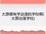 太原哪有学动漫的学校啊(太原动漫学校)