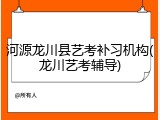 河源龙川县艺考补习机构(龙川艺考辅导)