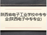 陕西省电子工业学校中专专业(陕西电子中专专业)