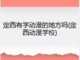定西有学动漫的地方吗(定西动漫学校)