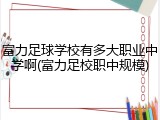 富力足球学校有多大职业中学啊(富力足校职中规模)