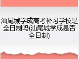 汕尾城学成高考补习学校是全日制吗(汕尾城学成是否全日制)