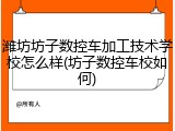 潍坊坊子数控车加工技术学校怎么样(坊子数控车校如何)