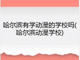 哈尔滨有学动漫的学校吗(哈尔滨动漫学校)