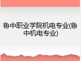 鲁中职业学院机电专业(鲁中机电专业)