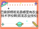 巴音郭楞若羌县哪里有农业技术学校啊(若羌农业技校)
