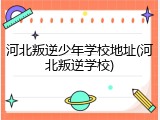 河北叛逆少年学校地址(河北叛逆学校)