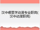 汉中哪里学动漫专业职高(汉中动漫职高)