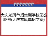 大庆龙凤单招集训学校怎么收费(大庆龙凤单招学费)