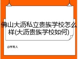 佛山大沥私立贵族学校怎么样(大沥贵族学校如何)