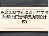 巴音郭楞学动浸设计的学校有哪些(巴音郭楞动浸设计校)