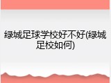 绿城足球学校好不好(绿城足校如何)