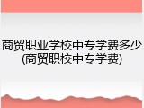商贸职业学校中专学费多少(商贸职校中专学费)