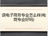 读电子商务专业怎么样(电商专业好吗)