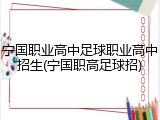 宁国职业高中足球职业高中招生(宁国职高足球招)