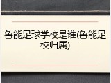 鲁能足球学校是谁(鲁能足校归属)