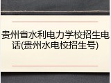贵州省水利电力学校招生电话(贵州水电校招生号)