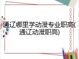 通辽哪里学动漫专业职高(通辽动漫职高)