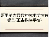 阿里革吉县数控技术学校有哪些(革吉数控学校)