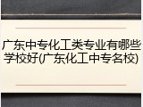 广东中专化工类专业有哪些学校好(广东化工中专名校)