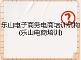 乐山电子商务电商培训机构(乐山电商培训)
