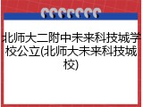 北师大二附中未来科技城学校公立(北师大未来科技城校)
