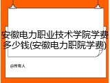 安徽电力职业技术学院学费多少钱(安徽电力职院学费)