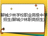 聊城少林学校职业高级中学招生(聊城少林职高招生)