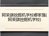 阿荣旗挖掘机学校哪家强(阿荣旗挖掘机学校)