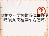 潍坊商业学校附近停车方便吗(潍坊商校停车方便吗)