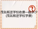 茂名叛逆学校收费一般多少(茂名叛逆学校学费)
