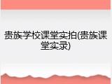 贵族学校课堂实拍(贵族课堂实录)