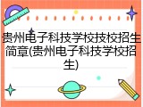 贵州电子科技学校技校招生简章(贵州电子科技学校招生)