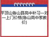 平顶山鲁山县高中补习一对一上门价格(鲁山高中家教价)