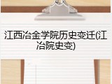 江西冶金学院历史变迁(江冶院史变)