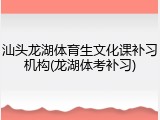汕头龙湖体育生文化课补习机构(龙湖体考补习)