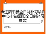 宿迁泗阳县全日制补习培训中心排名(泗阳全日制补习排名)