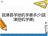 延津县学挖机学费多少(延津挖机学费)